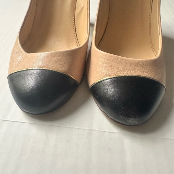 SALE till 9am! J. Crew Etta Cream and black Cap toe high heels size 8 - Picture 5 of 11